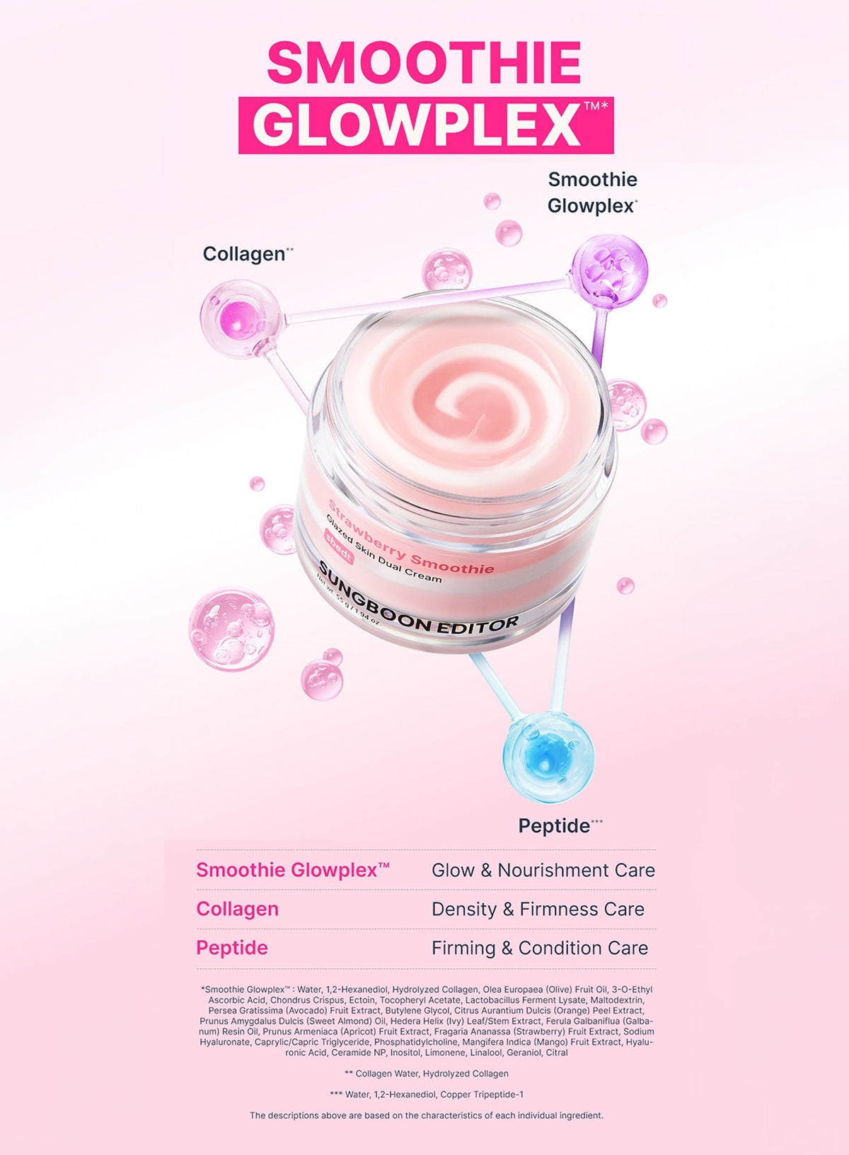 Strawberry Smoothie Glazed Skin Dual Cream (55g)