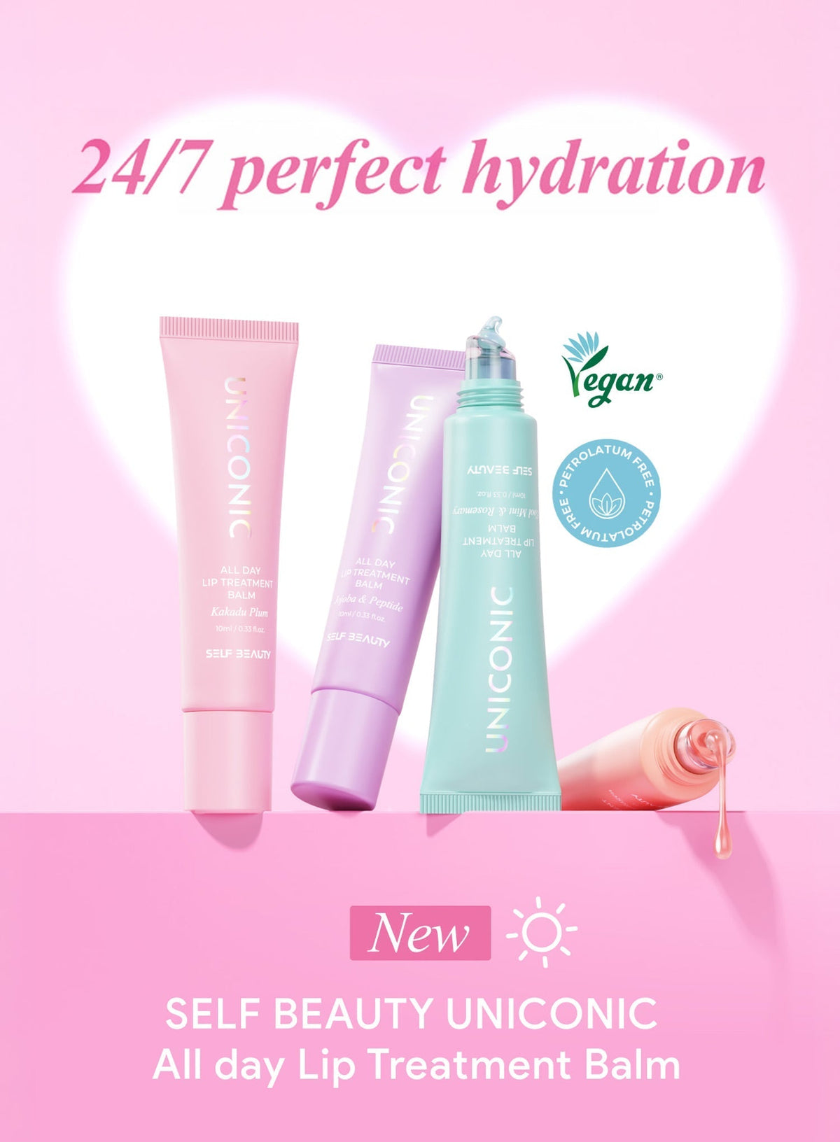 Uniconic All Day Lip Treatment Balm — Jojoba & Peptide (10ml)