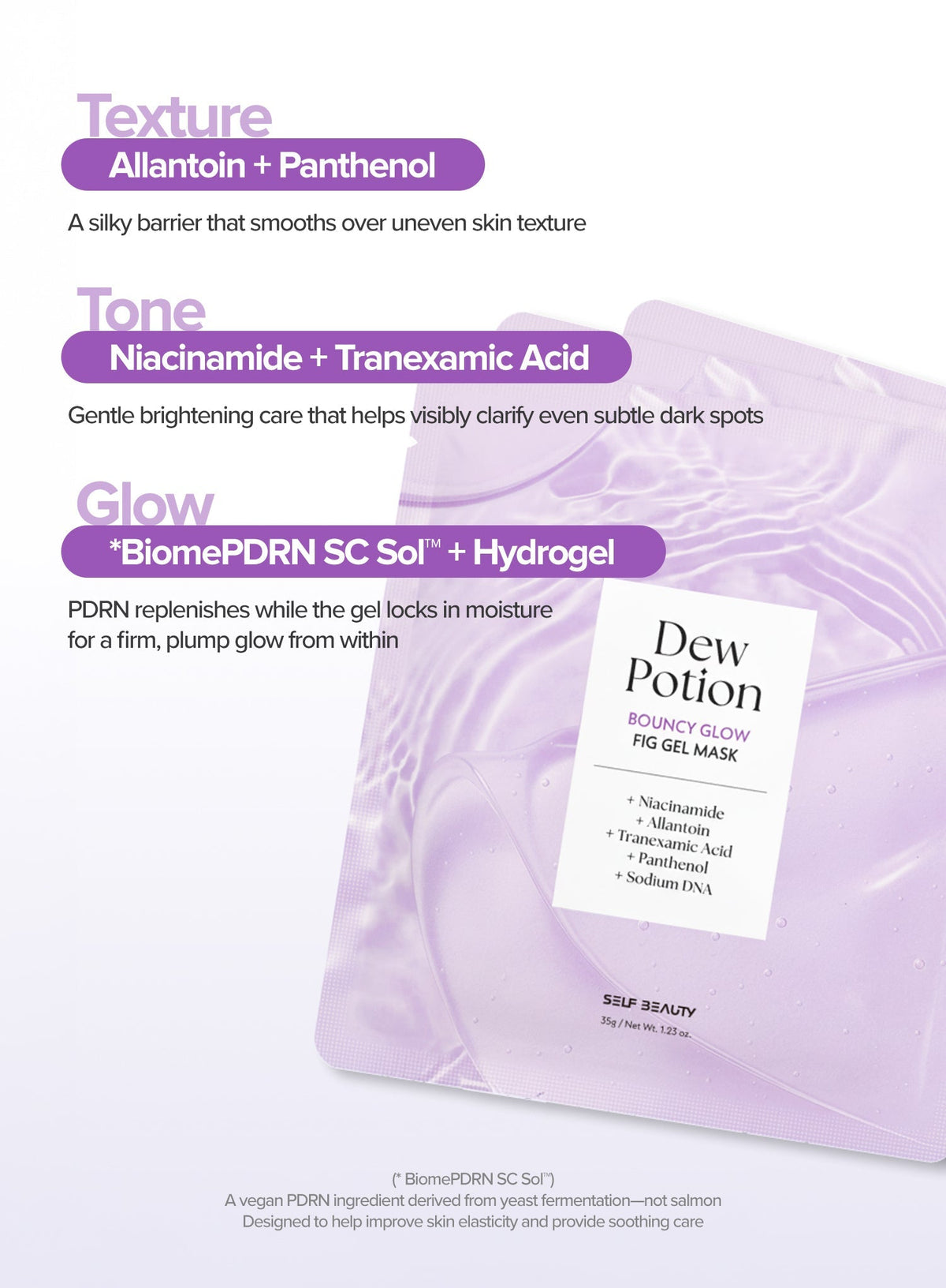 Dew Potion Bouncy Glow Fig Gel Mask (35gx4ea)