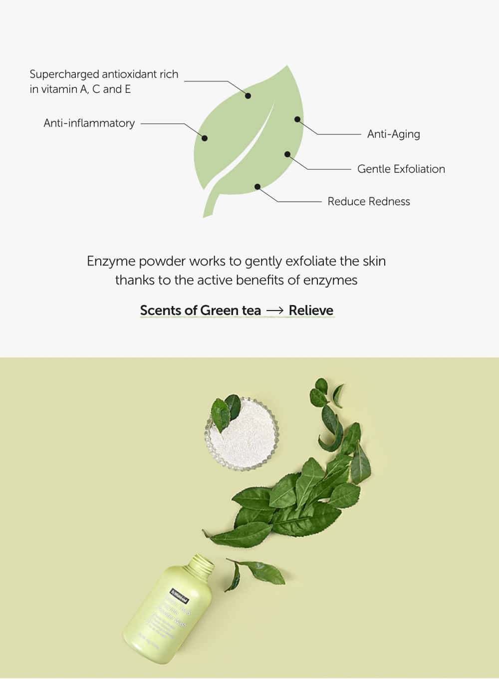 Green Tea & Enzyme Powder Wash Trio Set (110g*3ea)