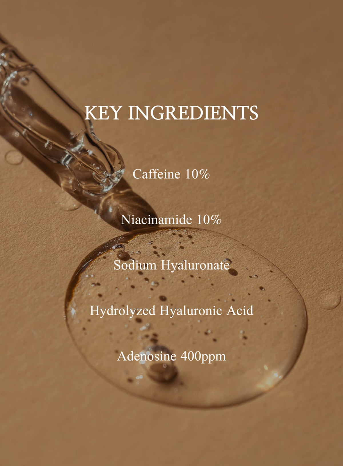 Caffeine 10%, Niacinamide 10% Hyaluronic Acid Serum 30ml (CN)
