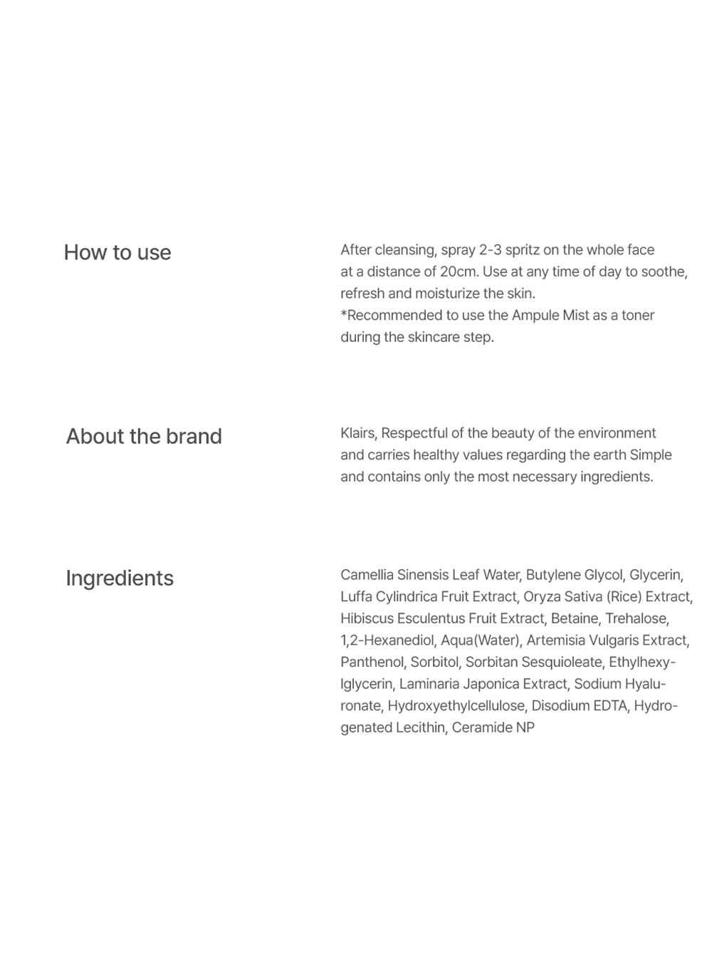 Fundamental Ampoule Mist (125ml)