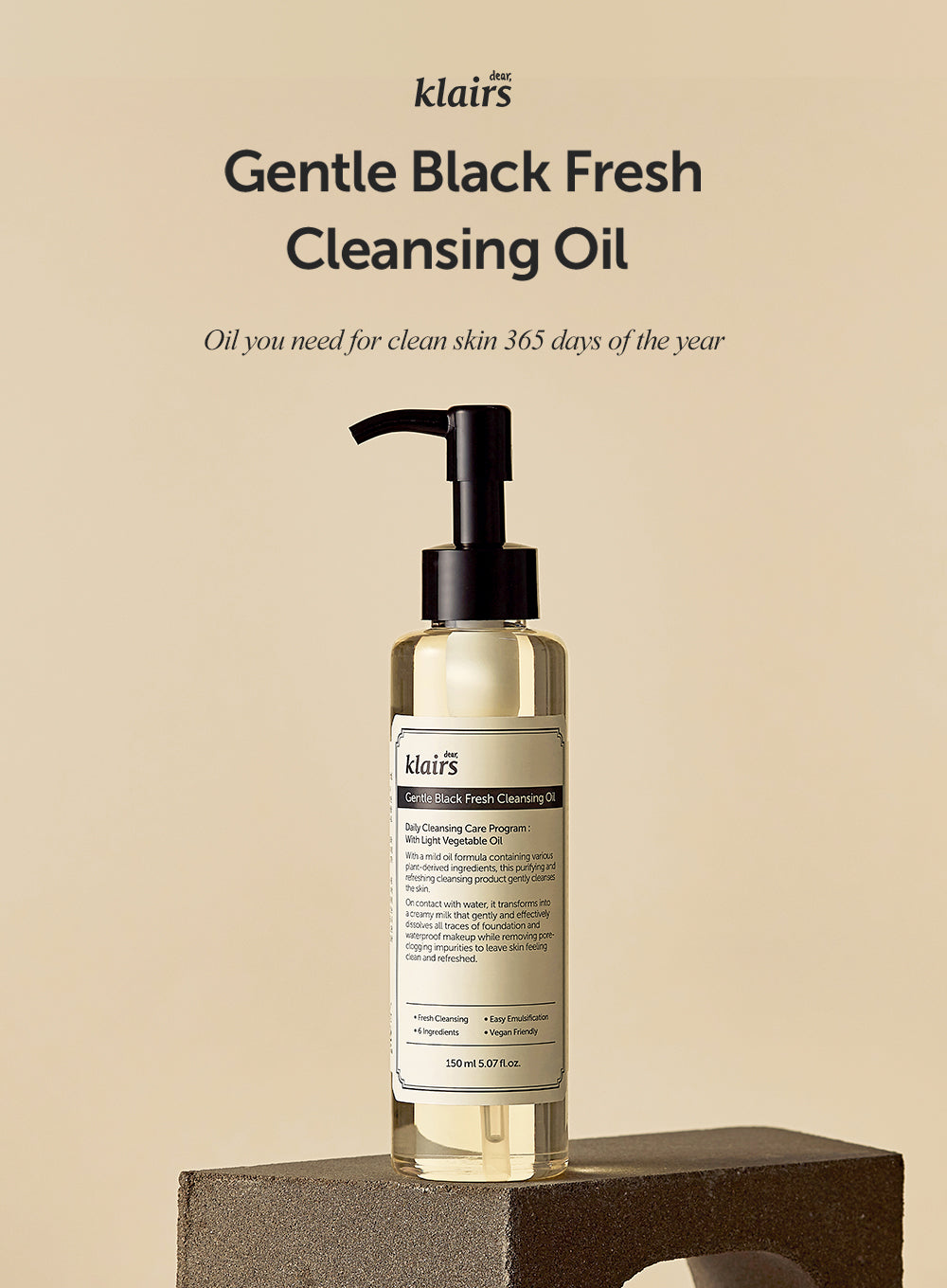 Gentle Black Fresh Cleansing Oil Duo Set (150ml*2ea)