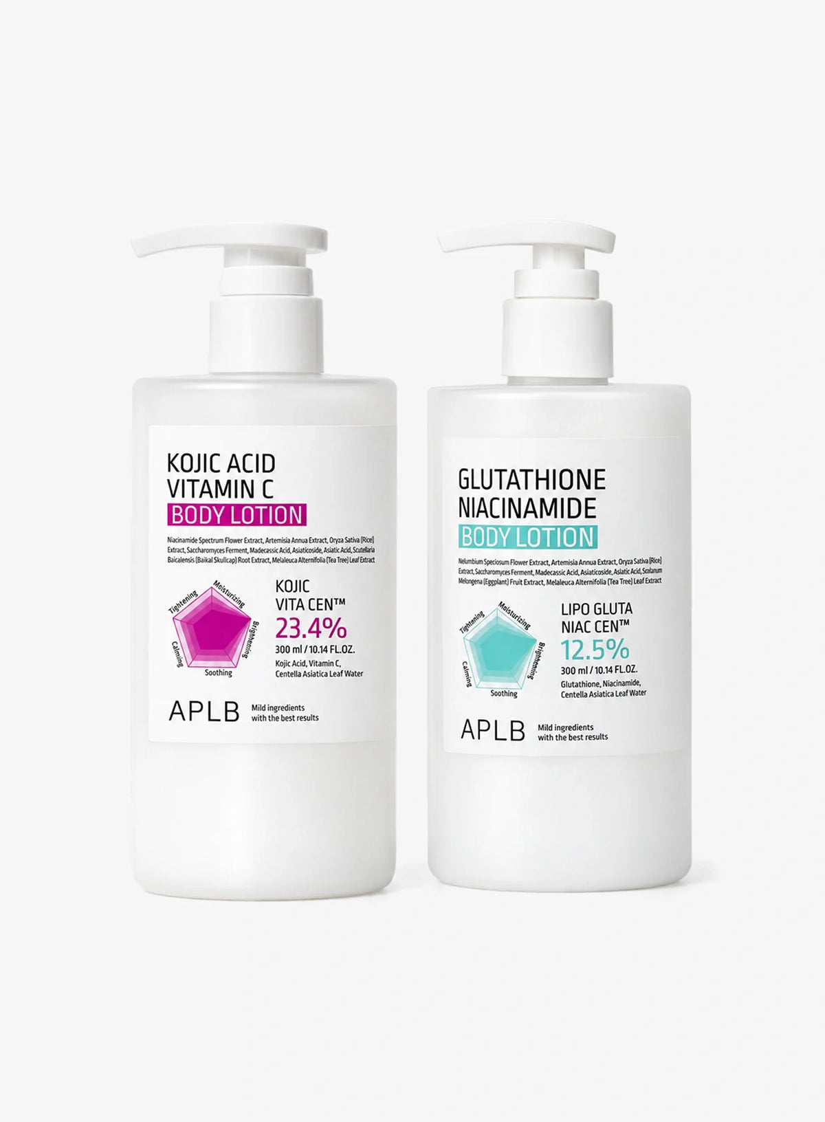Kojic Acid & Glutathione Body Lotion Duo Set (300ml *2ea)