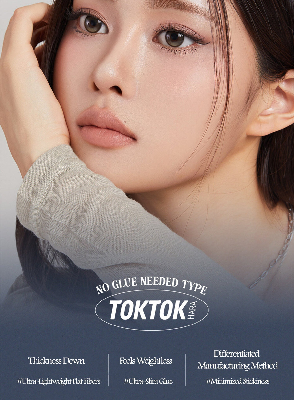 TOKTOKHARA No Glue Eyelash - Under Pop Trio Set (60pcs*3ea)