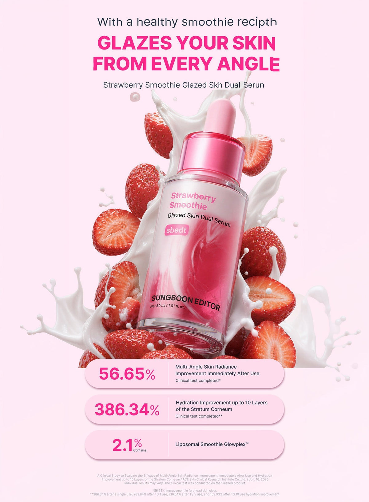 Strawberry Smoothie Glazed Skin Dual Serum (30ml)