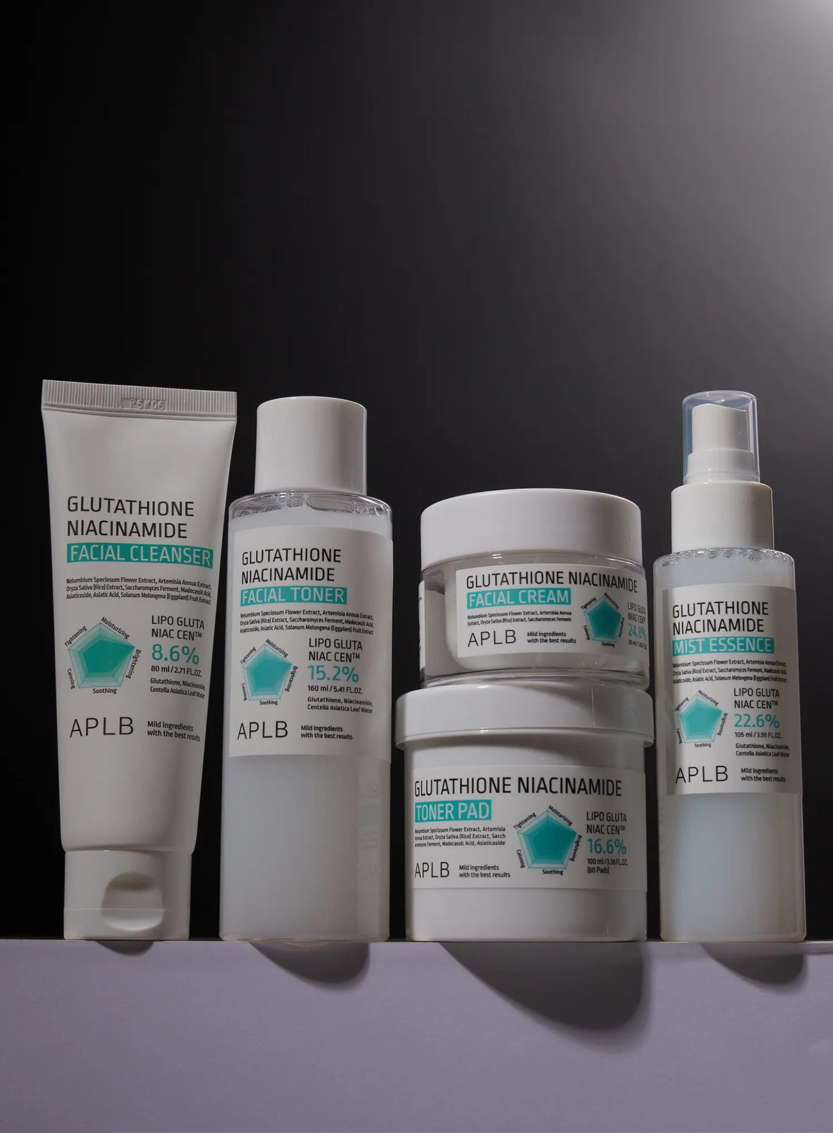 Glutathione Niacinamide Facial Cream Duo Set (55ml*2ea)