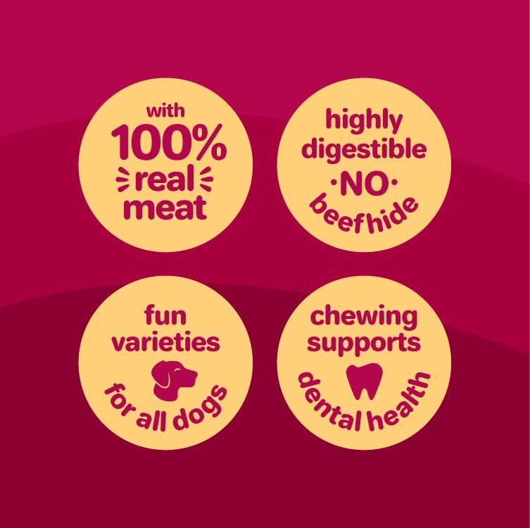 Oinkies Hearty Kabobs Rawhide‑Free Dog Treats, 18 Count