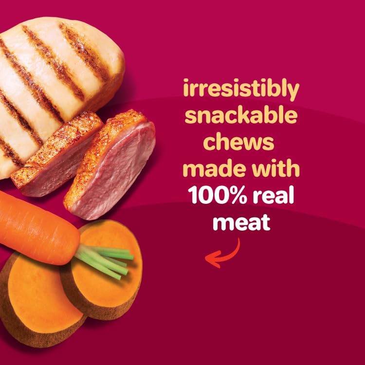 Oinkies Hearty Kabobs Rawhide‑Free Dog Treats, 18 Count