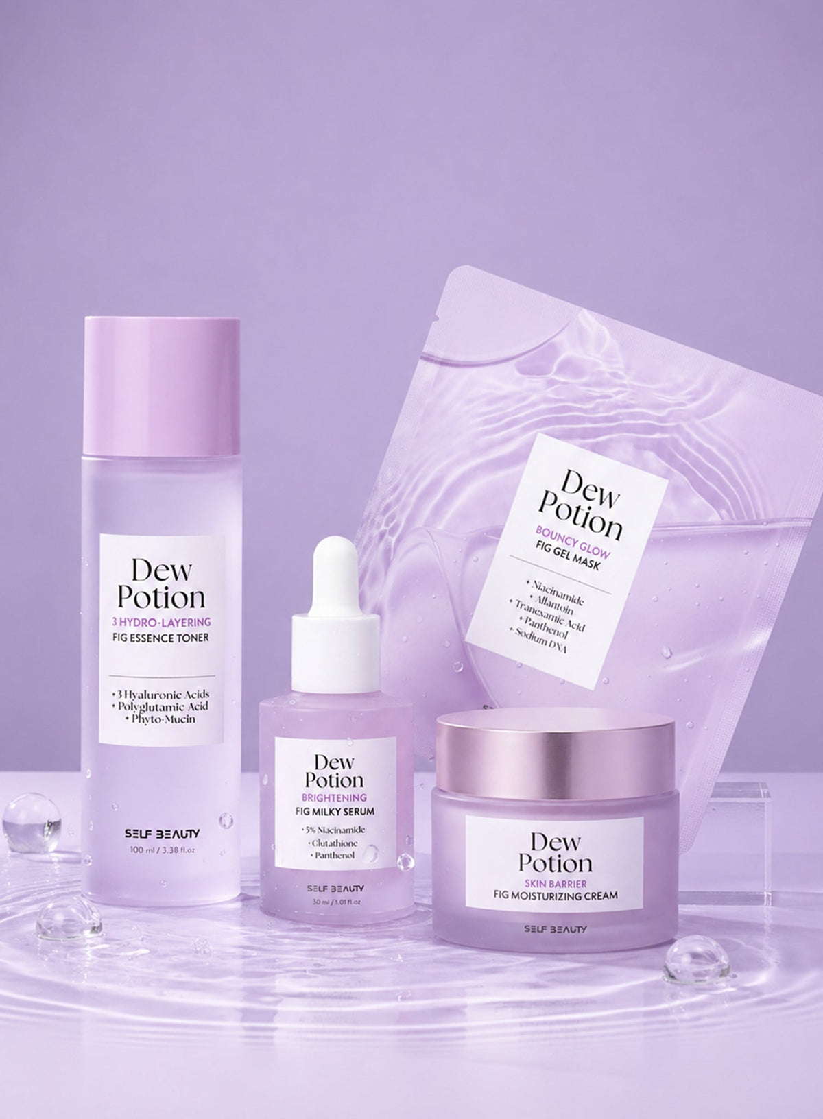 Dew Potion Bouncy Glow Fig Gel Mask (35gx4ea)
