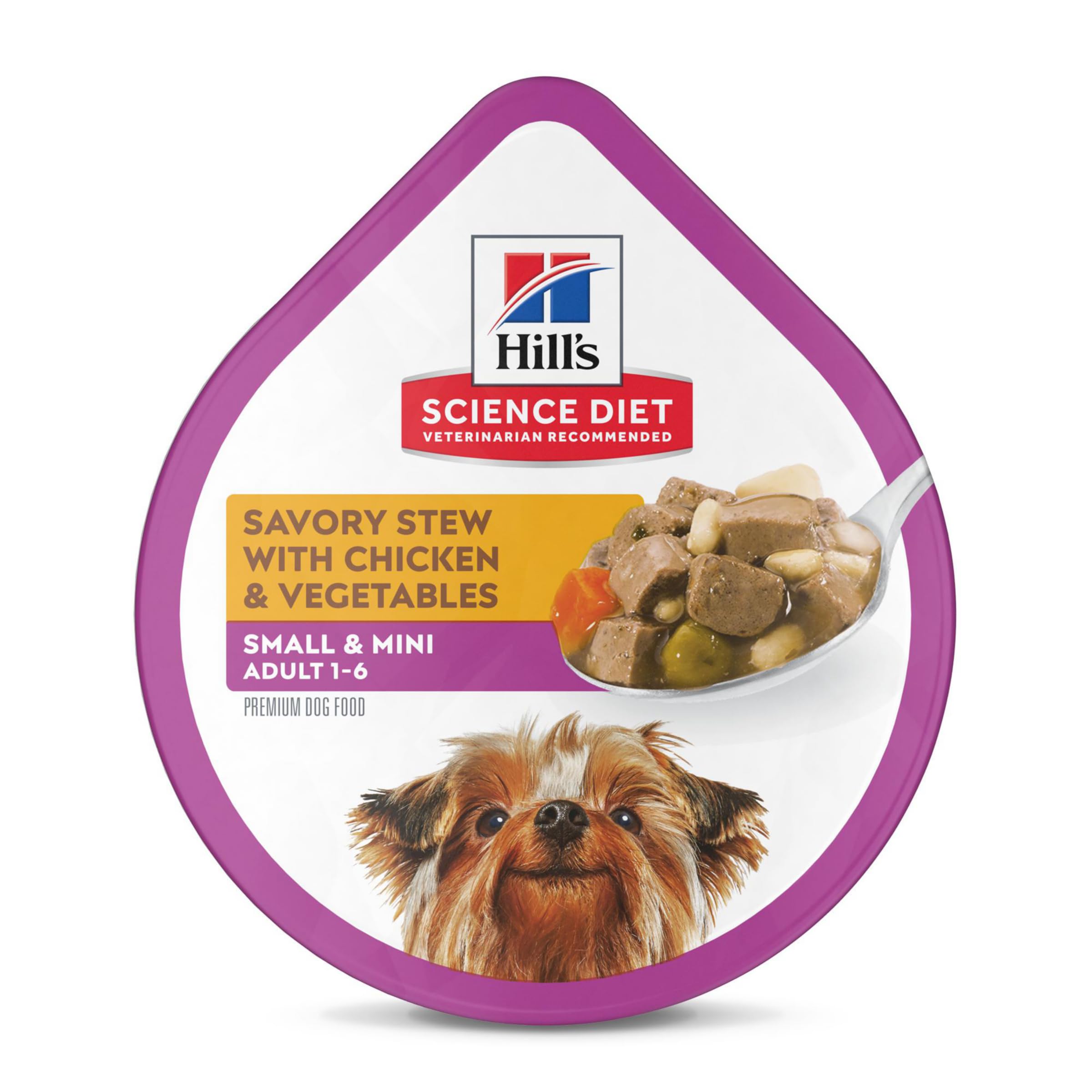 Hill's Science Diet Adult 1-6 Small & Mini Wet Dog Food Variety Pack | #1 Veterinarian Recommended, Chicken & Vegetables, Beef & Vegetables, 3.5 oz. Trays, 12-Pack