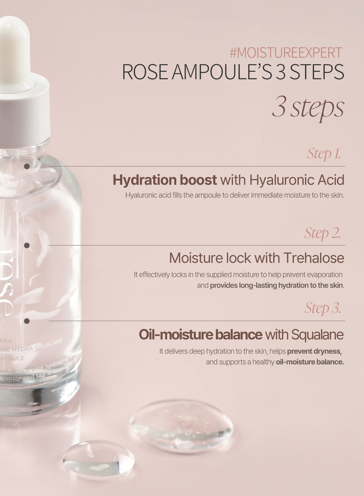 Rose Hydra Squalane Ampoule (50ml)