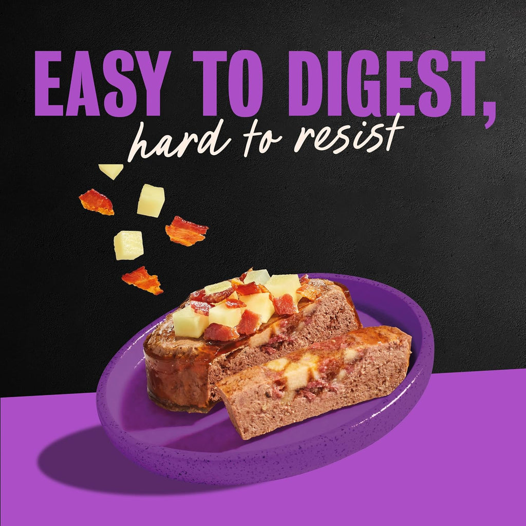 Cesar Loaf & Topper Wet Dog Food, Ham & Egg Flavor, 3.5 oz, 24 Count | Pork #1 ingredient, easy to digest, no fillers or added sugar, use as meal or food topper, easy peel trays