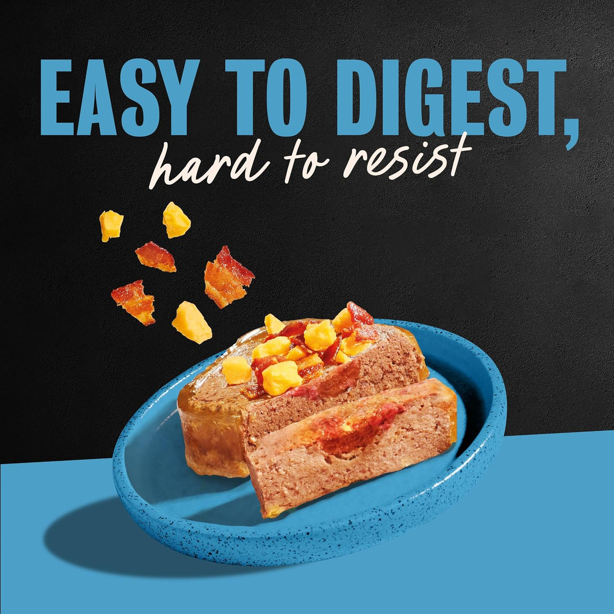 Cesar Loaf & Topper Wet Dog Food, Ham & Egg Flavor, 3.5 oz, 24 Count | Pork #1 ingredient, easy to digest, no fillers or added sugar, use as meal or food topper, easy peel trays