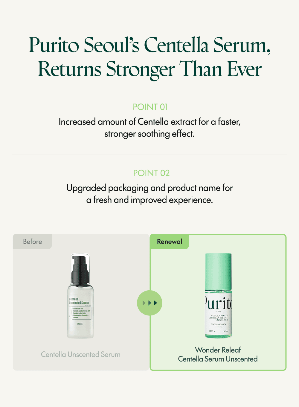 Wonder Releaf Centella Serum Unscented Trio Set (60ml*3ea)