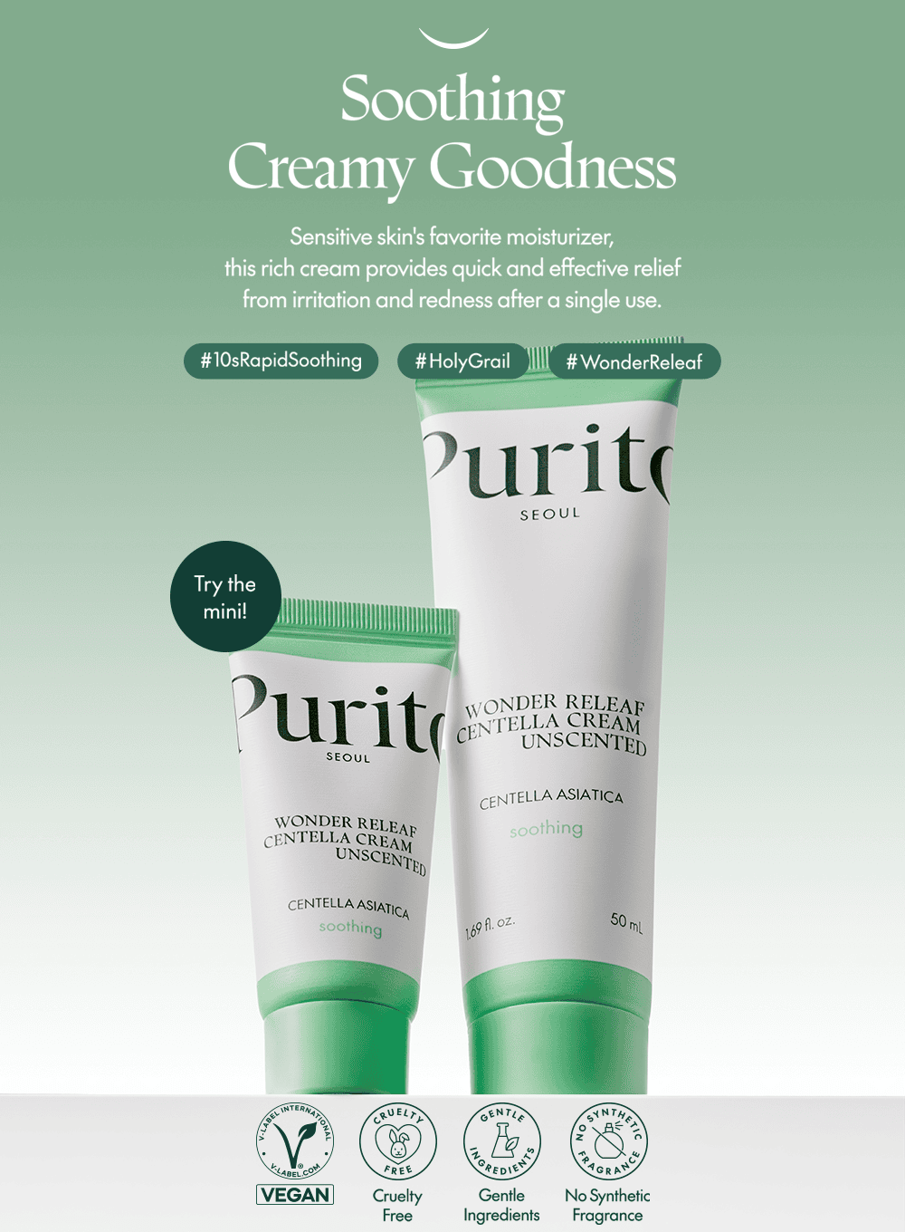 Wonder Releaf Centella Cream Unscented (mini) Trio Set (15ml*3ea)