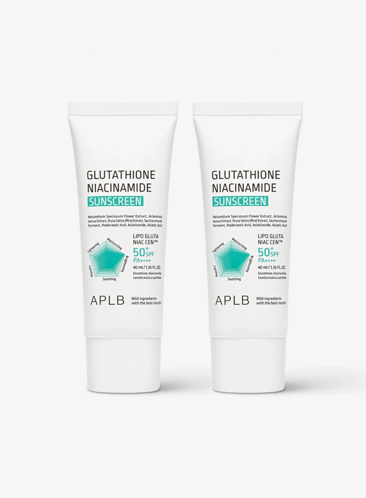 Glutathione Niacinamide Sunscreen (SPF50+ PA++++) Duo Set (40ml*2ea)