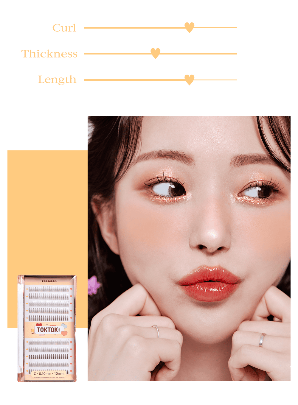TOKTOKHARA Filter Eyelash - Brown (200pcs)